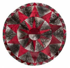 Rundt T�ppe R�d/Nat 148x148 cm.