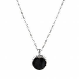 Halsk�de m. S�lskind - S�lv/Sort