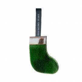 Tr� Julepynt - Julestr�mpe, Gr�n/Natur