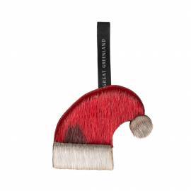 Tr� Julepynt - Nissehue, R�d/Natur