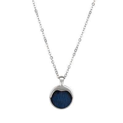 Halsk�de m. S�lskind - S�lv/Navy