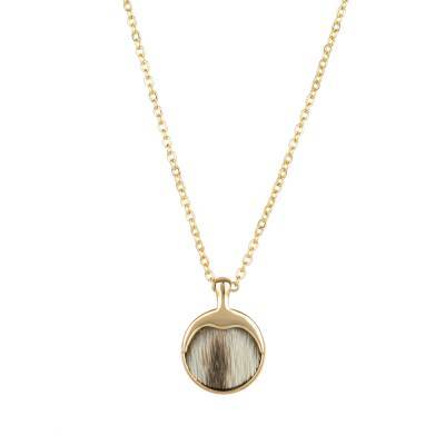 Halsk�de m. S�lskind - Guld/Natur